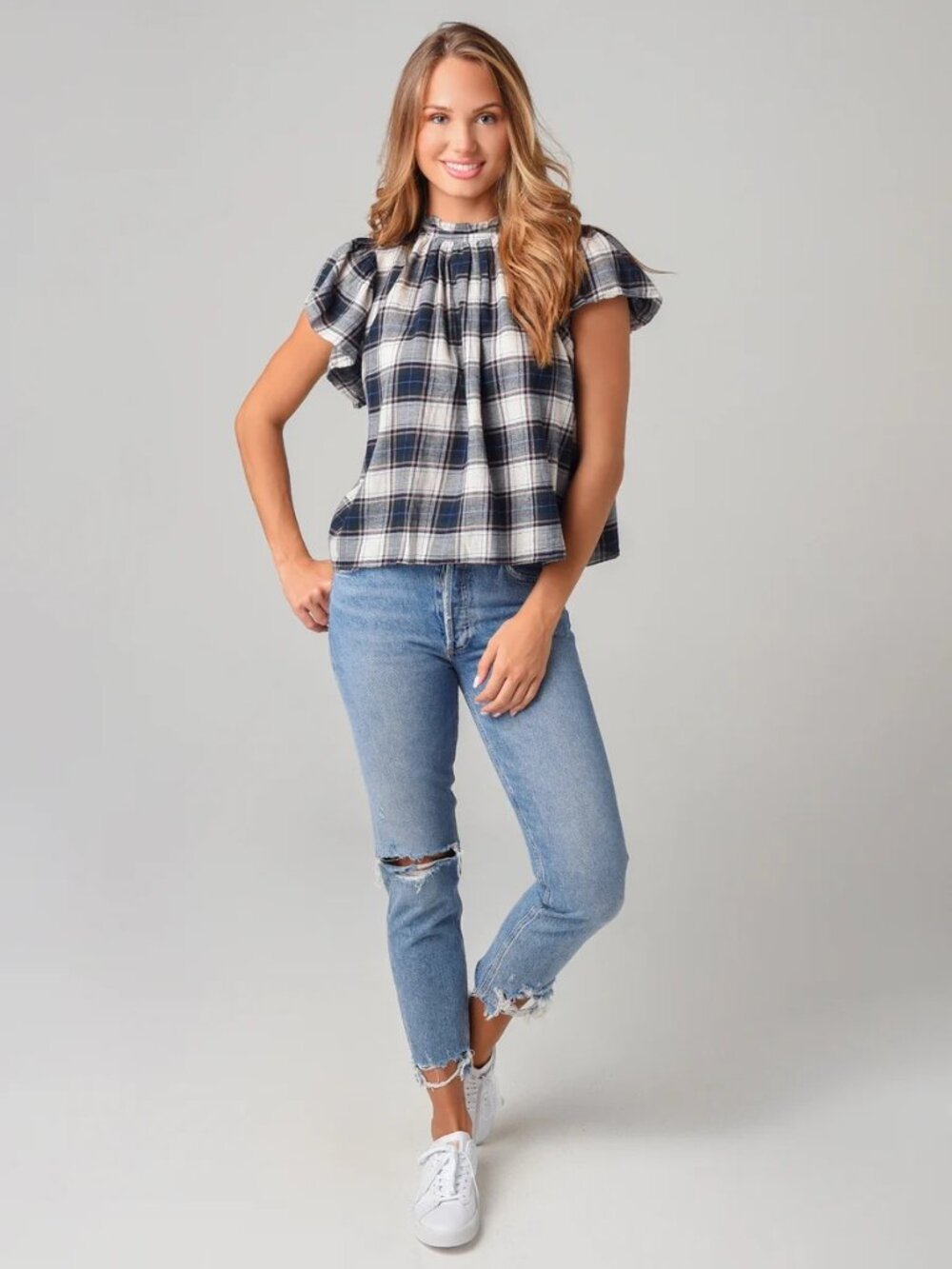 TROVATA Trovata Birds of Paradise Highneck Blouse - Medium